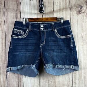 Maurices Dark Blue Jean Shorts